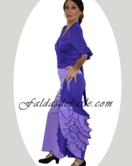 Falda de baile combinada en colores lisos